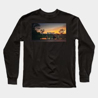 Couple meets the sunset together Long Sleeve T-Shirt